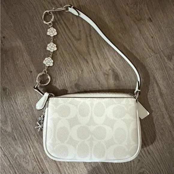 Coach White Wristlet with Floral Accents - Picture 3 of 6